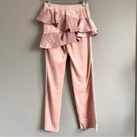 adidas Originals x J Koo Trefoil Velour Ruffle Track Pants - S, BNWTs - Picture 10 of 12